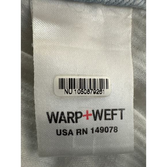 Warp + Weft Wide Leg Jeans Women’s Size 2 / 26 Light Wash NCE Nice Cote Crop - Picture 8 of 9